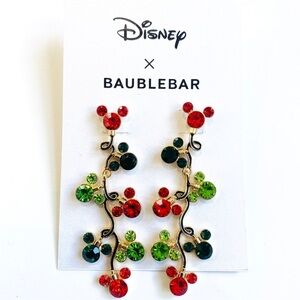 Disney X Baublebar Mickey gold earrings